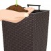 Best Choice Products Self Watering Wicker Planter w/ Water Level Indicator, Rolling Wheels for Indoor, Outdoor - Brown   